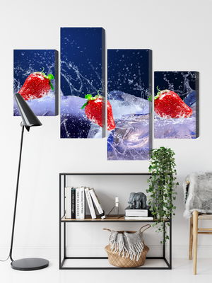 Ljuddämpande tavla - Strawberries on ice