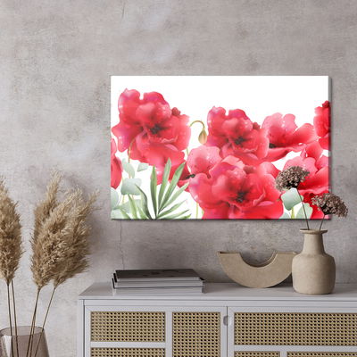 Ljuddämpande tavla - Beautiful poppies in retro