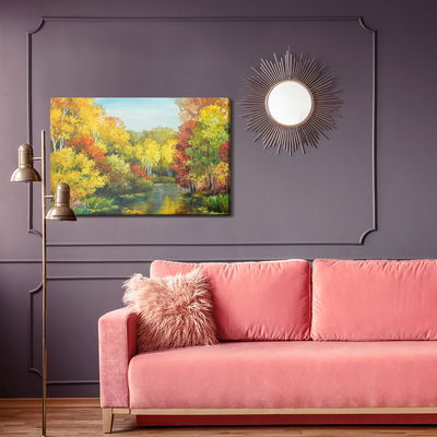 Ljuddämpande tavla - Forest in autumn colors