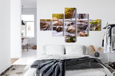 Ljuddämpande tavla - Waterfall at sunset