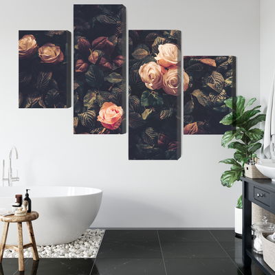 Ljuddämpande tavla - Pastel roses in vintage style