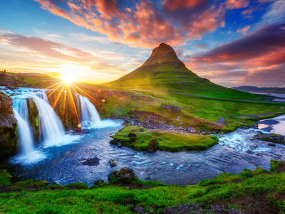 Ljuddämpande tavla - View of the kirkjufellsfoss