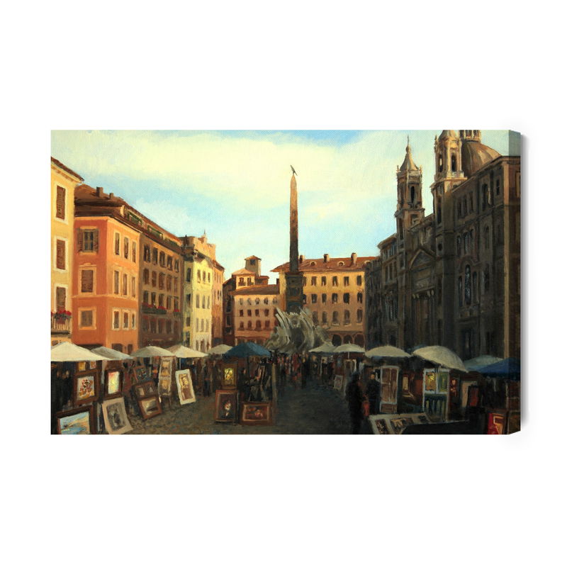 Ljuddämpande tavla - Rome in dark colors