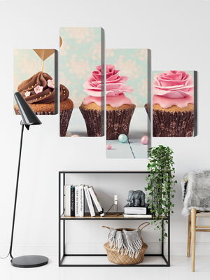 Ljuddämpande tavla - Cupcakes with cream