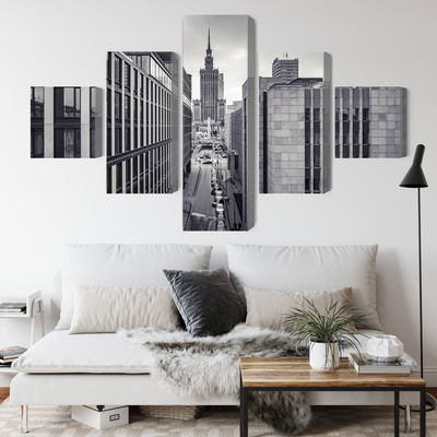 Ljuddämpande tavla - Black and white panorama