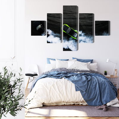 Ljuddämpande tavla - Drifting 3d cars