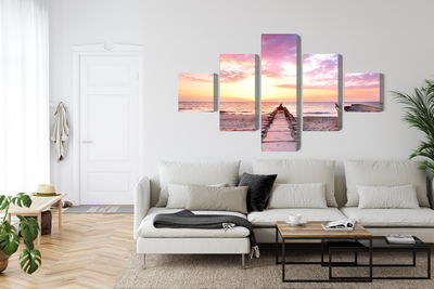 Ljuddämpande tavla - Boat on the beach 3d