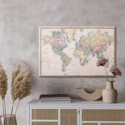 Ljuddämpande tavla - World map in the old style