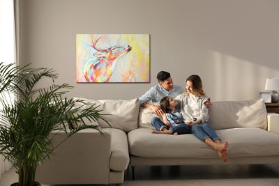 Ljuddämpande tavla - Watercolor painted colorful