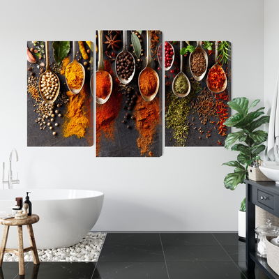 Ljuddämpande tavla - Spices on a black background