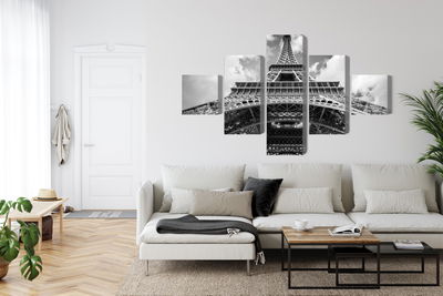 Ljuddämpande tavla - Paris eiffel tower black