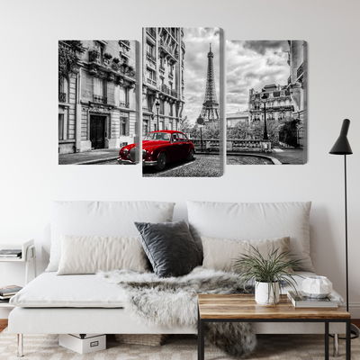 Ljuddämpande tavla - Red retro car