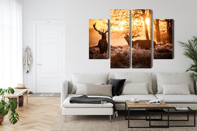 Ljuddämpande tavla - Two deer in the forest