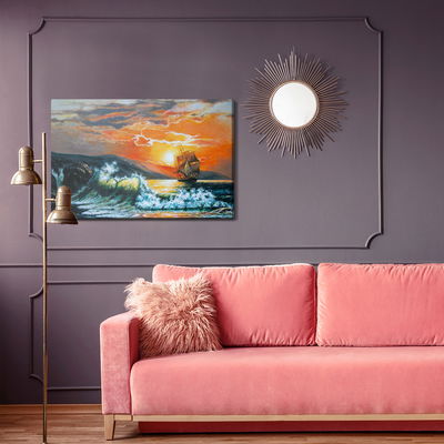 Ljuddämpande tavla - Picturesque sea and sunset