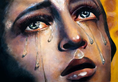 Ljuddämpande tavla - A woman in tears