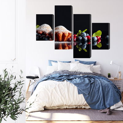 Ljuddämpande tavla - Muffins with fruits