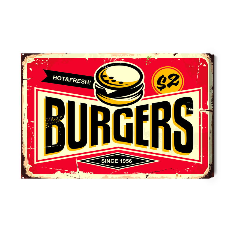 Ljuddämpande tavla - Retro style fast food