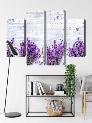 Ljuddämpande tavla - Lavender flowers on a rustic