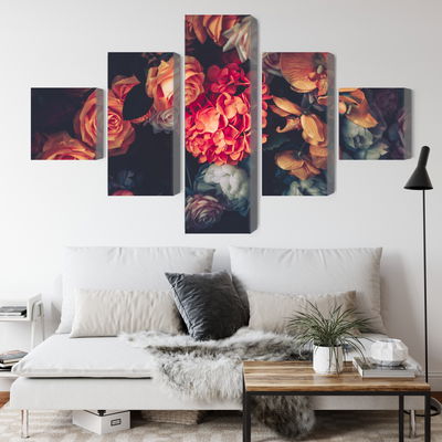 Ljuddämpande tavla - Colorful flowers for vintage