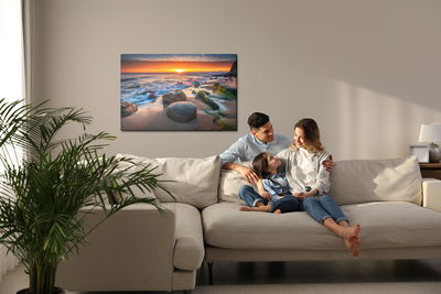 Ljuddämpande tavla - Sea at the sunset