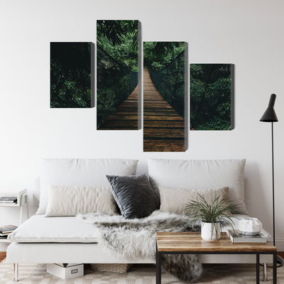 Ljuddämpande tavla - Wooden suspension bridge