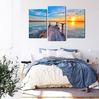 Ljuddämpande tavla - West by the lake