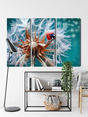 Ljuddämpande tavla - Ladybug on a dandelion