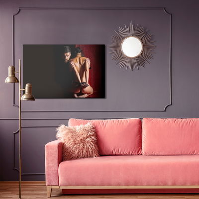 Ljuddämpande tavla - Tied up woman