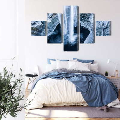 Ljuddämpande tavla - Winter waterfall