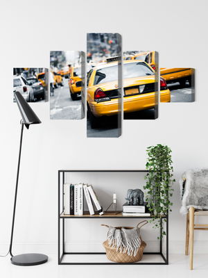 Ljuddämpande tavla - Taxis on the streets of new