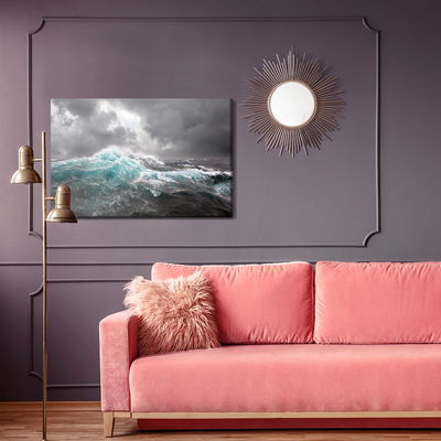 Ljuddämpande tavla - Sea and gray clouds