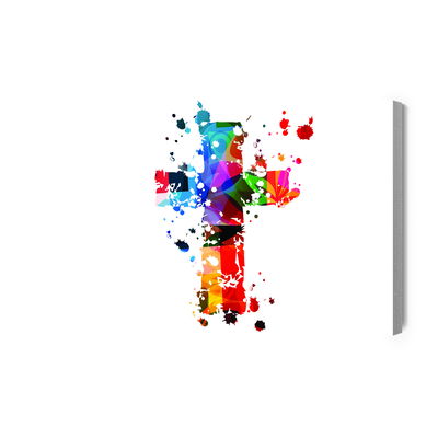 Ljuddämpande tavla - Colorful cross