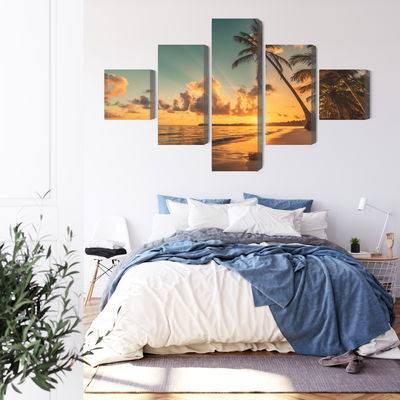 Ljuddämpande tavla - Sunset on the dominican beach