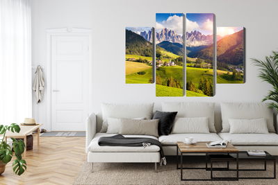 Ljuddämpande tavla - Sunny day in the mountains