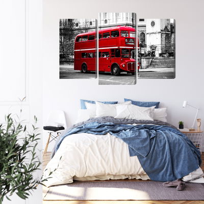 Ljuddämpande tavla - A double decker bus in London