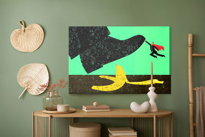 Ljuddämpande tavla - Banana peel and retro