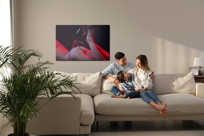 Ljuddämpande tavla - Sexy woman in the penumbra