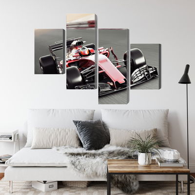 Ljuddämpande tavla - Formula 1 car on the track