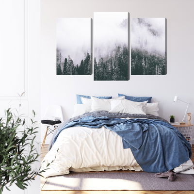 Ljuddämpande tavla - A forest shrouded in fog