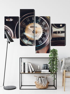 Ljuddämpande tavla - The dashboard in an old car