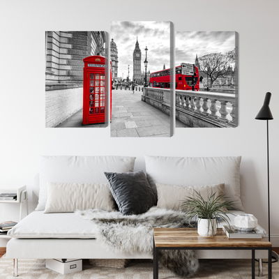 Ljuddämpande tavla - Red phone booth in London