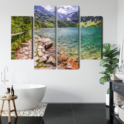 Ljuddämpande tavla - 3d view of the lake