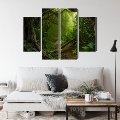 Ljuddämpande tavla - Path in a tropical forest