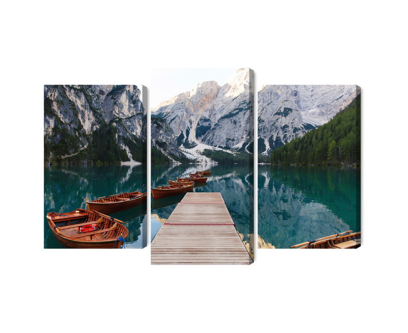 Ljuddämpande tavla - Lake braies in Italy