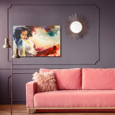 Ljuddämpande tavla - Oil painting of a beautiful