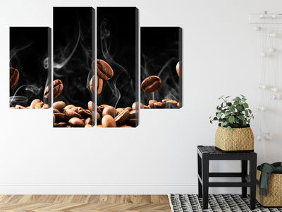 Ljuddämpande tavla - Hot coffee beans