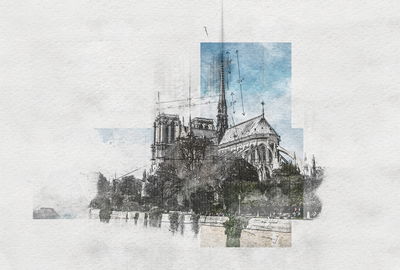 Ljuddämpande tavla - Notre dame cathedral, Paris