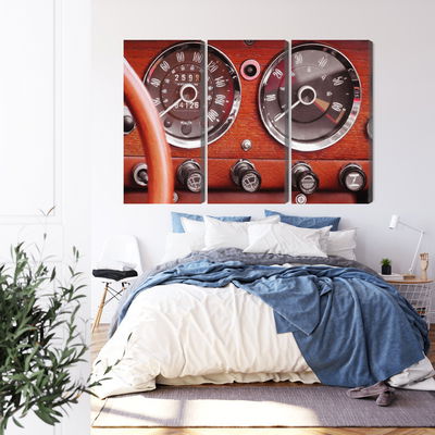 Ljuddämpande tavla - Counters in a retro car