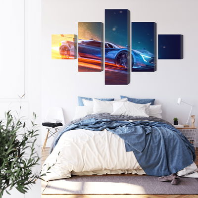 Ljuddämpande tavla - 3d futuristic sports car