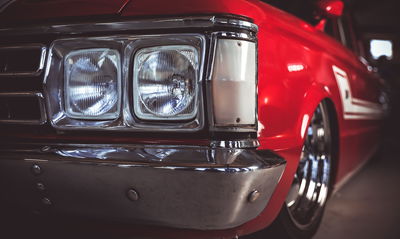 Ljuddämpande tavla - Headlight on an old car